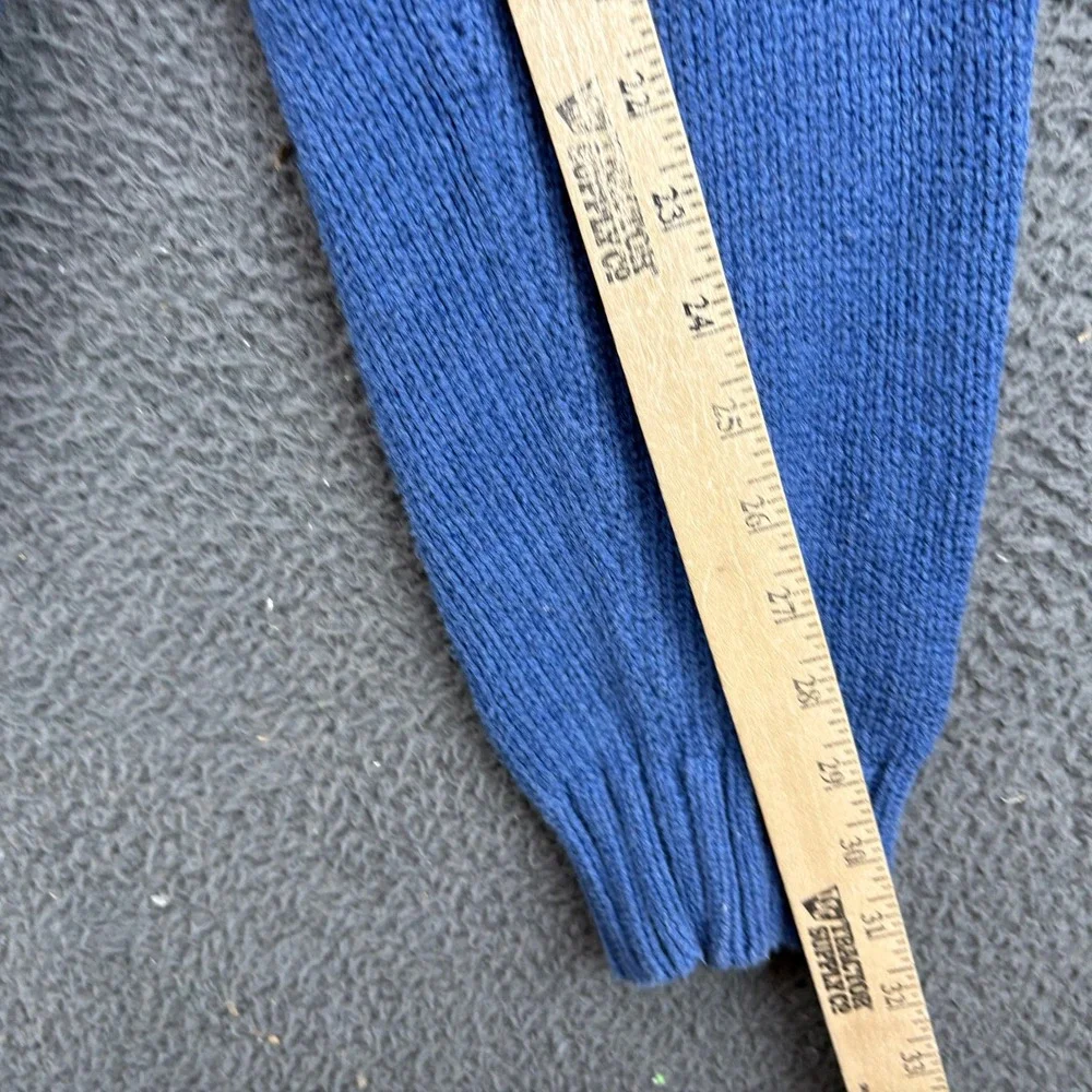 Polo‎ Ralph Lauren Mens XXL Blue Cotton Shaker Knit Quarter Zip Pullover Sweater